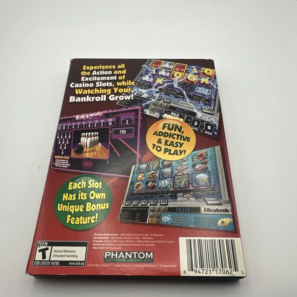 Reel Deal Slots Adventure (PC, 2009) Tested Works Excellent Condition CIB